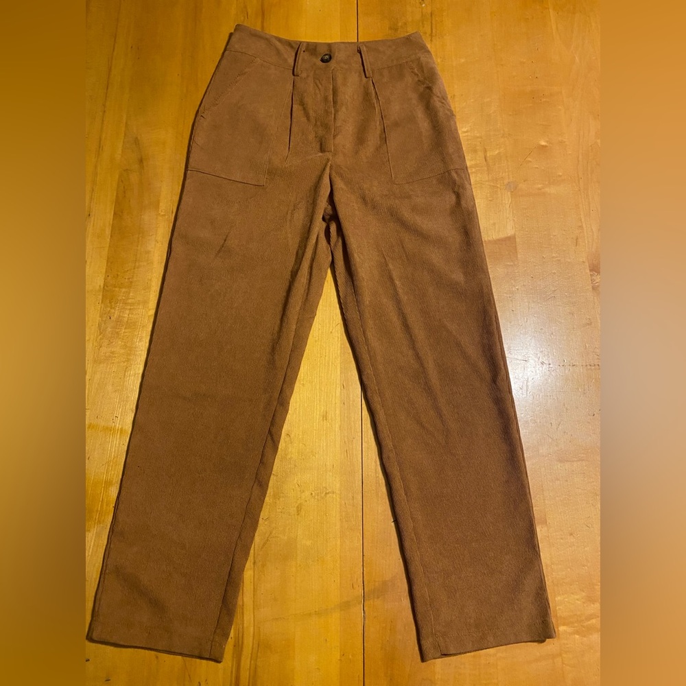 SHEIN high waisted corduroy dress pants